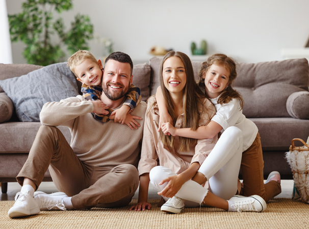 Smiling family